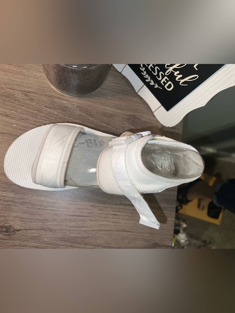 Teva White Chunky Platform Sandals with Adjustable Straps - Picture 4 of 16